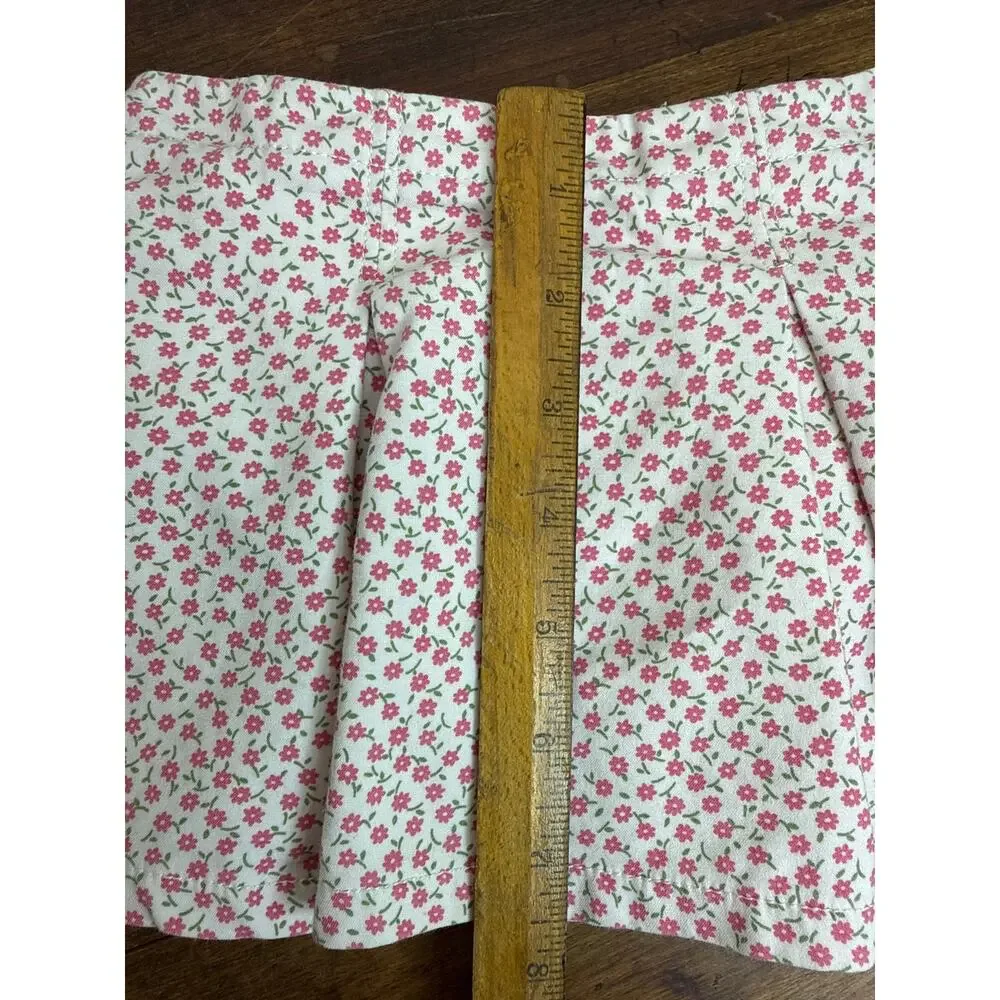 Baby Gap Vintage '03 Heavy Weight Cotton Floral Pleated Skirt & Bloomers 12-18 M